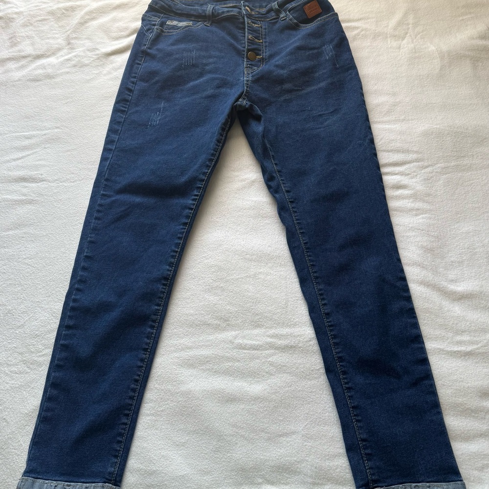 SHEIN Navy Skinny  Leg Jeans